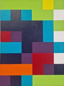 Komposition über "Großer Gott, wir loben Dich", Acryl auf Leinwand, 30x40 cm, 2026
